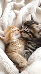 Obraz premium Cute kittens snuggling