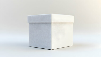 White Gift Box Mockup on White Background, white box, product packaging, gift wrapping, present, celebration