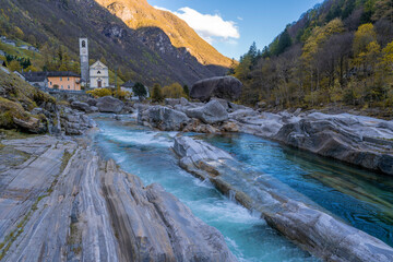  Valle Verzasca view in Ticino Region of  Switzerland