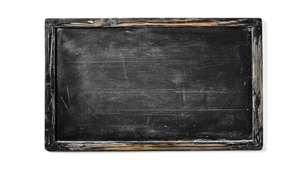 Clean Black Chalkboard Ready for Messages