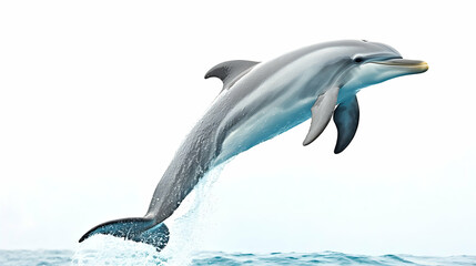 Fototapeta premium Dolphin Jumping out of the Water, ocean, sea, leaping, marine life, mammal