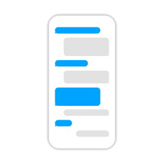 Obraz premium Phone chatting sms template bubbles, speech bubbles for creating dialogues. Compose dialogues using your own text to the message.