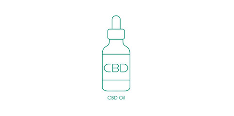 Obraz premium Vector Icon Representing Bottles of CBD Oil for Wellness and Alternative Health