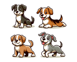 Obraz premium set of dogs