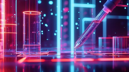Naklejka premium Fluid Dispensing in Advanced Scientific Lab