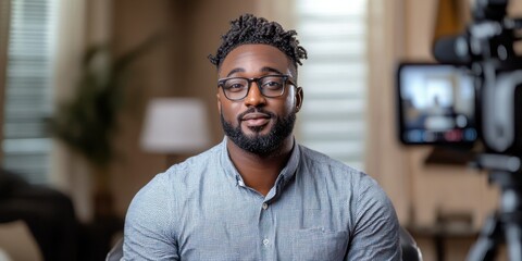 A client recording a video testimonial about their experience with a service provider, emphasizing authenticity