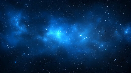Fototapeta premium Blue Nebula with Stars, space, galaxy, cosmos, universe, night sky