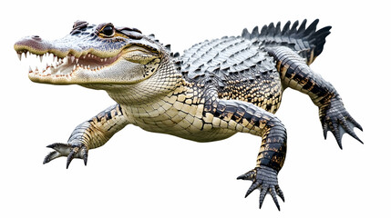 Obraz premium Alligator Close-up with Open Mouth, crocodile, reptile, wildlife, animal, dangerous