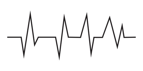 Lifeline icon vector. Heart beats line icon. Cardiogram line icon, sign. Heart pulse silhouette, icon, symbol. Vector illustration.