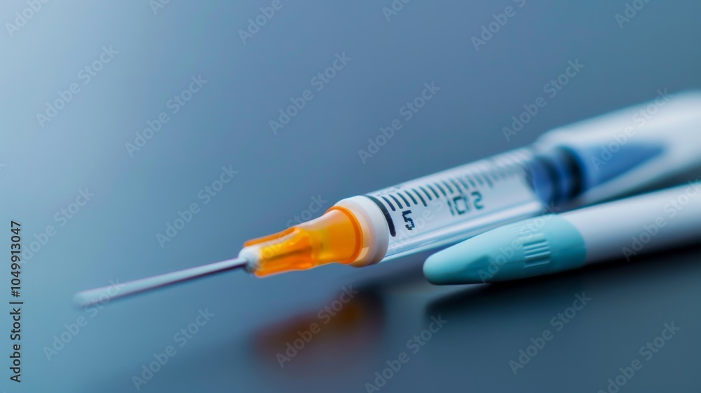Poster a detailed close-up of a digital thermometer displaying a fever reading, set on a bedside table with