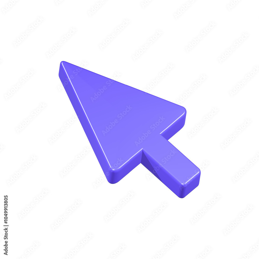 Poster arrow pointer icon click 3d