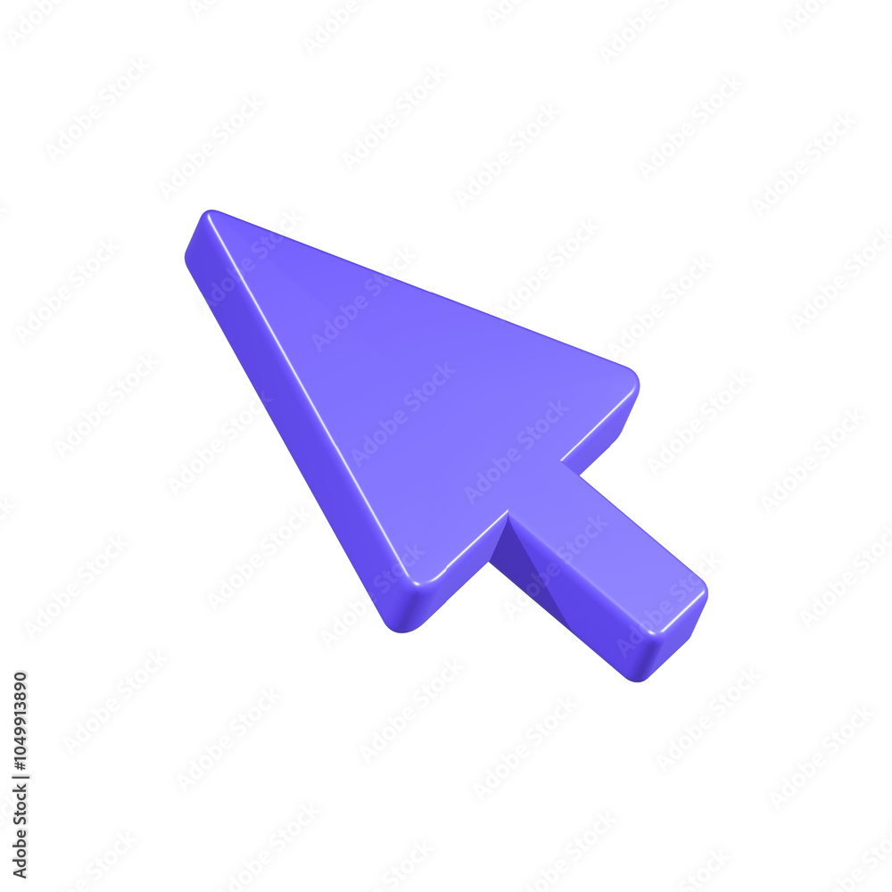 Poster arrow pointer icon click 3d