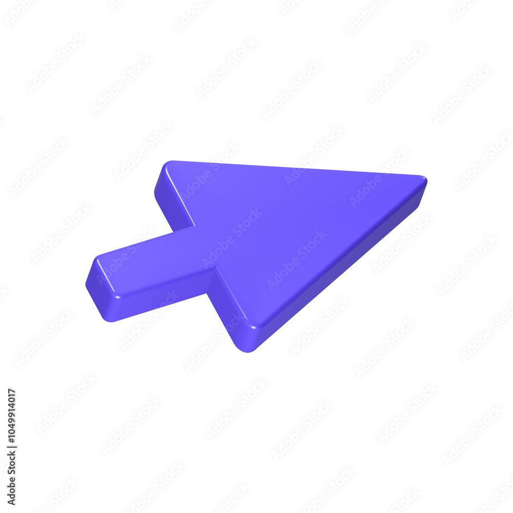 Poster arrow pointer icon click 3d