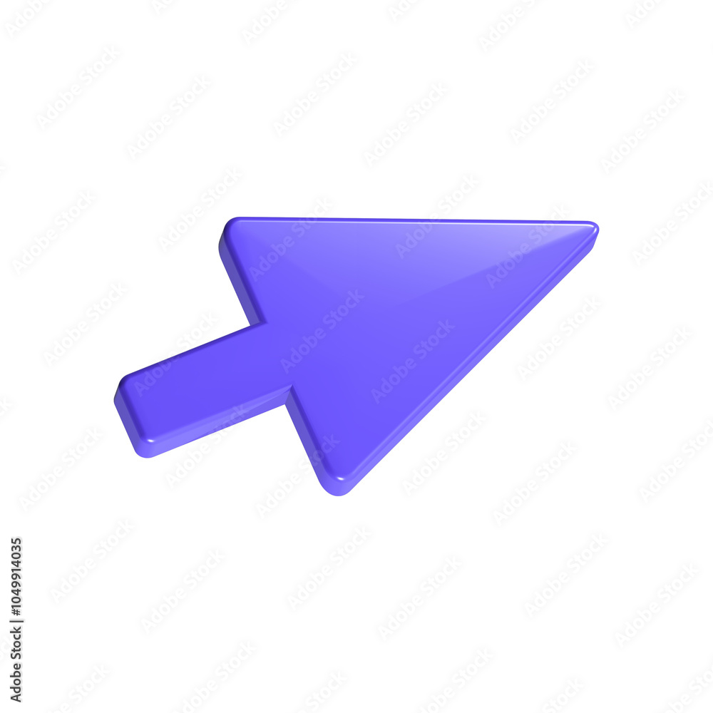 Poster arrow pointer icon click 3d