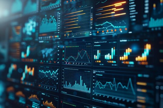Advanced analytics dashboard showcasing big data technologies for financial business insights and sales performance analysis