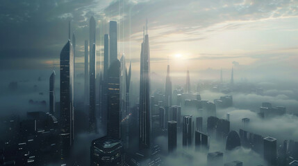 Obraz premium future city