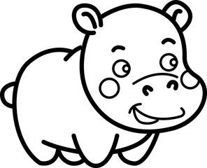 hippopotamus, Pygmy hippo cartoon