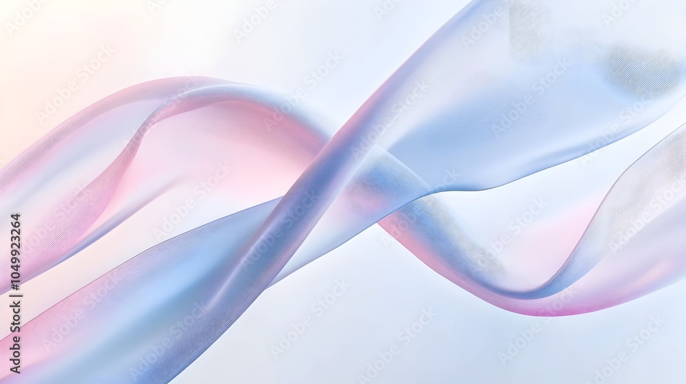 Poster soft,flowing pastel gradient abstract design with minimal copyspace