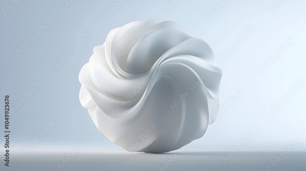 Aufkleber smooth 3d expanding sphere with fluid gradients representing growth and movement