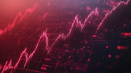 Obraz premium Abstract financial chart with upward-trending lines, symbolizing growth and financial progress, ideal for investment ads