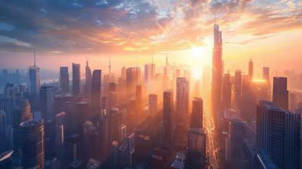 Fototapeta premium surreal future city