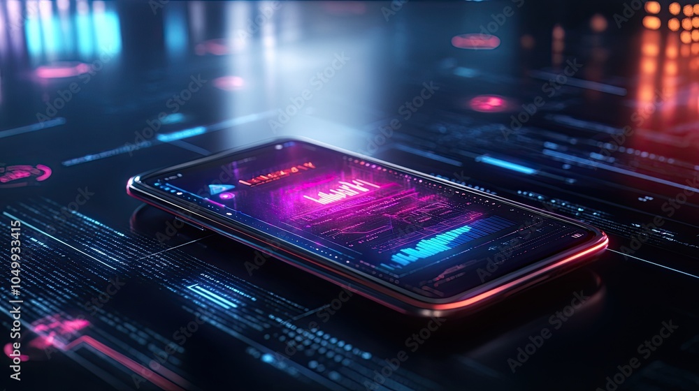 Poster holographic smartphone display with app extensions