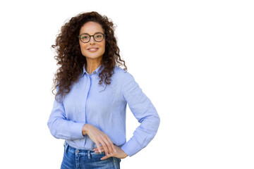 Latina businesswoman ready to take on new challenges