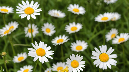 Fototapeta premium daisies in the grass Blühende Buschwindröschen, Anemone nemorosa