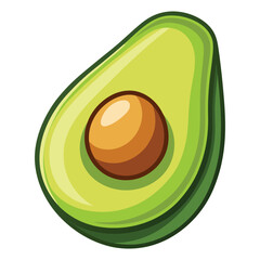 Avocado Fruit Cartoon Icon Concept. avocado isolated on background.