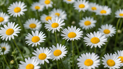 Fototapeta premium daisies in the grass Blühende Buschwindröschen, Anemone nemorosa