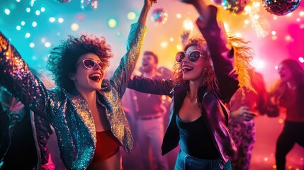 Retro 1980s New Year's Eve Party Celebration