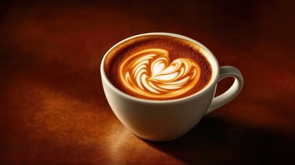 Stunning Cappuccino Art in Elegant Cup