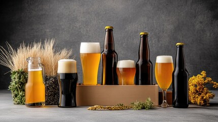Assorted Gluten-Free Beers in Elegant Display