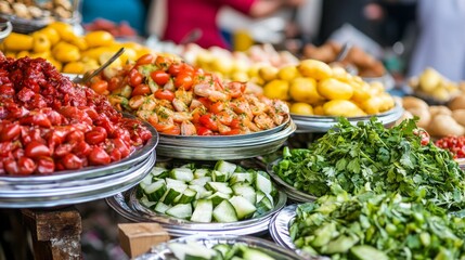 Obraz premium Fresh Ingredients at Eastern Food Festival