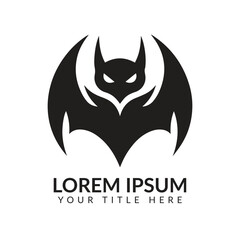 Vector bat open wings flying concept elements logo icon illustration