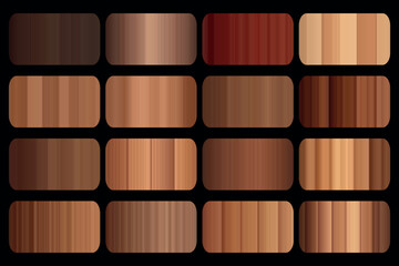 Wood gradients set. Wood texture imitation gradients	
