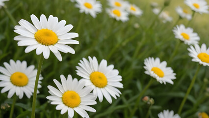 Fototapeta premium daisies in the grass Blühende Buschwindröschen, Anemone nemorosa