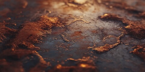 Rusty stain dirty from rain steel erosion