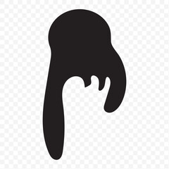 Black Liquid Flowing, spilled, drop, splash, leak concept vector paint drops icon. Ink drip and black Melt Drips. vector illustration.