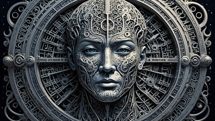  Abstraktion St&auml;hlerne Stille 16х9. Hintergrund f&uuml;r das Design 5.