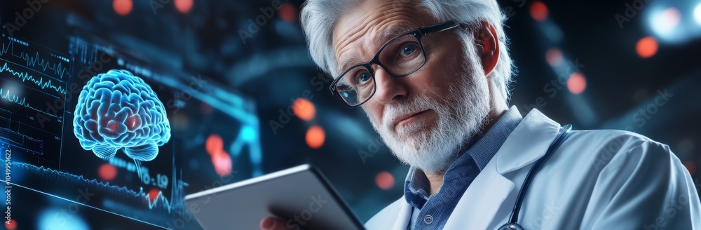 Poster exploring neuroscience the intersection of technology and human brain function