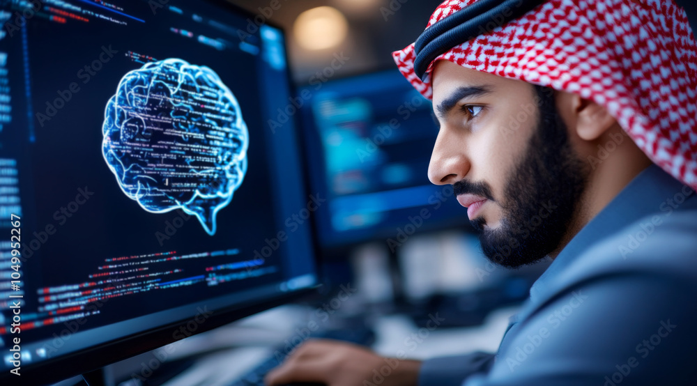 Poster exploring the intersection of ai and cultural identity in the digital age
