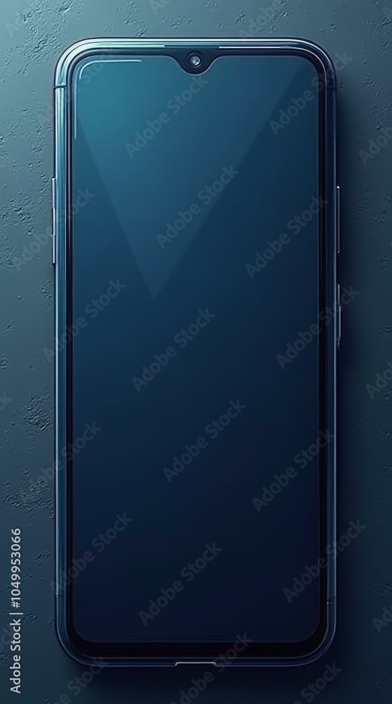 Poster modern smartphone with sleek design on a dark textured background