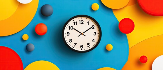 Colorful Clock Design for Promotional Flash Sale