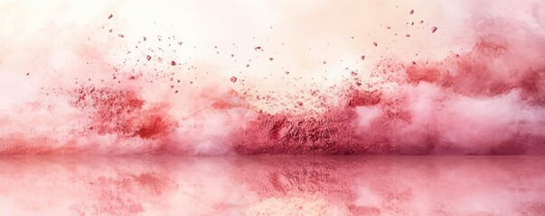 Obraz premium A blush palette with crushed powder spread across