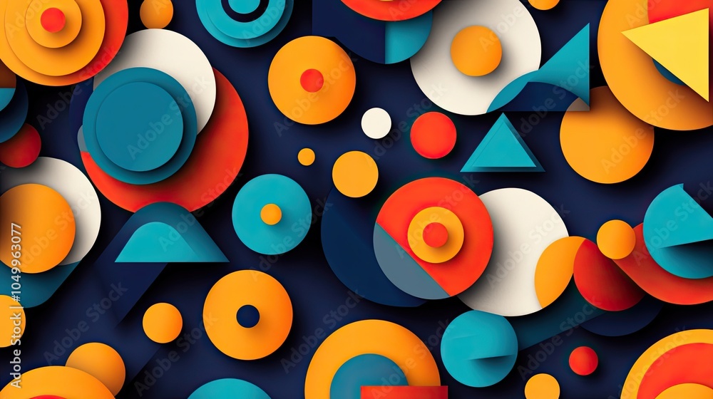 Poster vibrant seamless vector background with intricate patterns