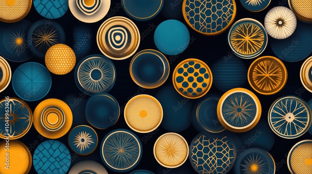 Poster Intricate Seamless Vector Pattern Background Design