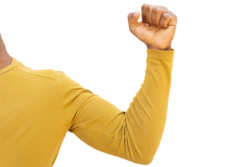 Raised fists symbolizing solidarity and resistance