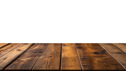 Empty wooden table with a smooth surface, ideal for displaying products. The backdrop is simple and neutral, perfect for showcasing items or presentations.