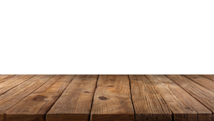 Empty wooden table with a smooth surface, ideal for displaying products. The backdrop is simple and neutral, perfect for showcasing items or presentations.